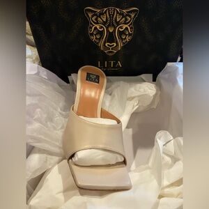 🆕 LITA Square Toe 4-inch high heels 🇮🇹39 or 🇺🇸8
